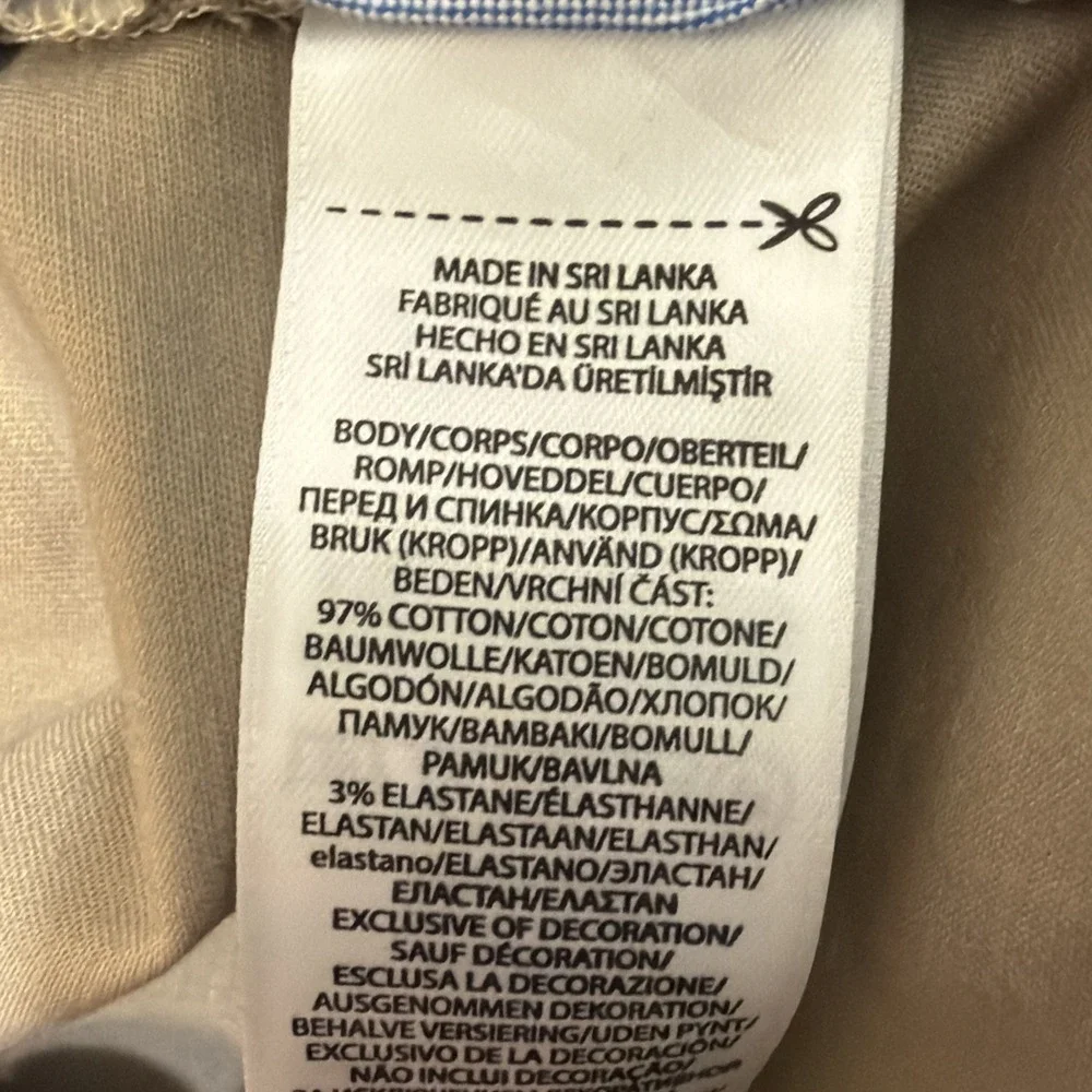 Polo Ralph Lauren Mens Stretch Classic Fit Chino Pants 44B/34 White Cotton Twill